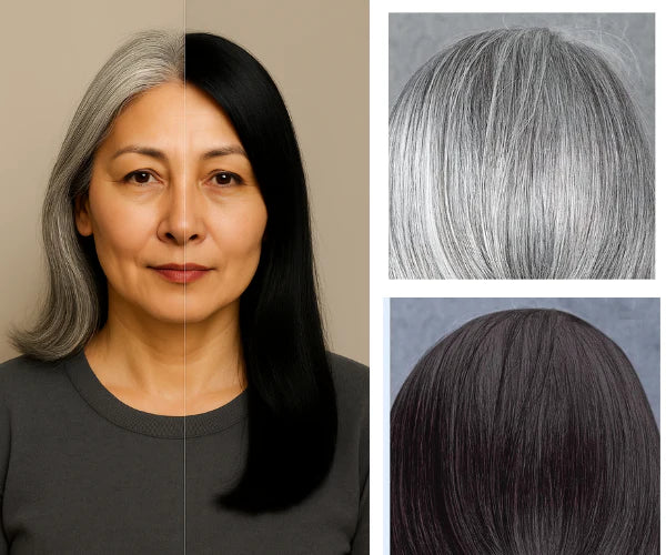 Champú Tinte Negro DEXE para Canas