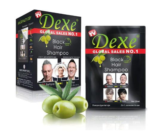Champú Tinte Negro DEXE para Canas
